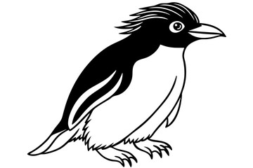 Penguin Ink Line Art