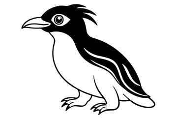 Penguin Ink Line Art