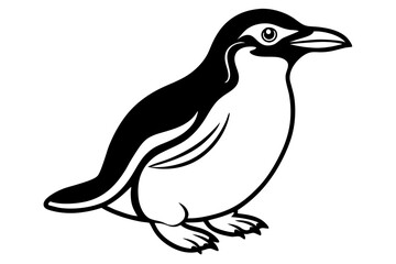 Penguin Ink Line Art