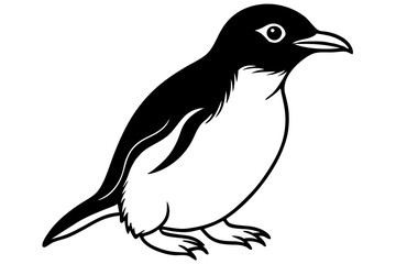 Obraz premium Penguin Ink Line Art