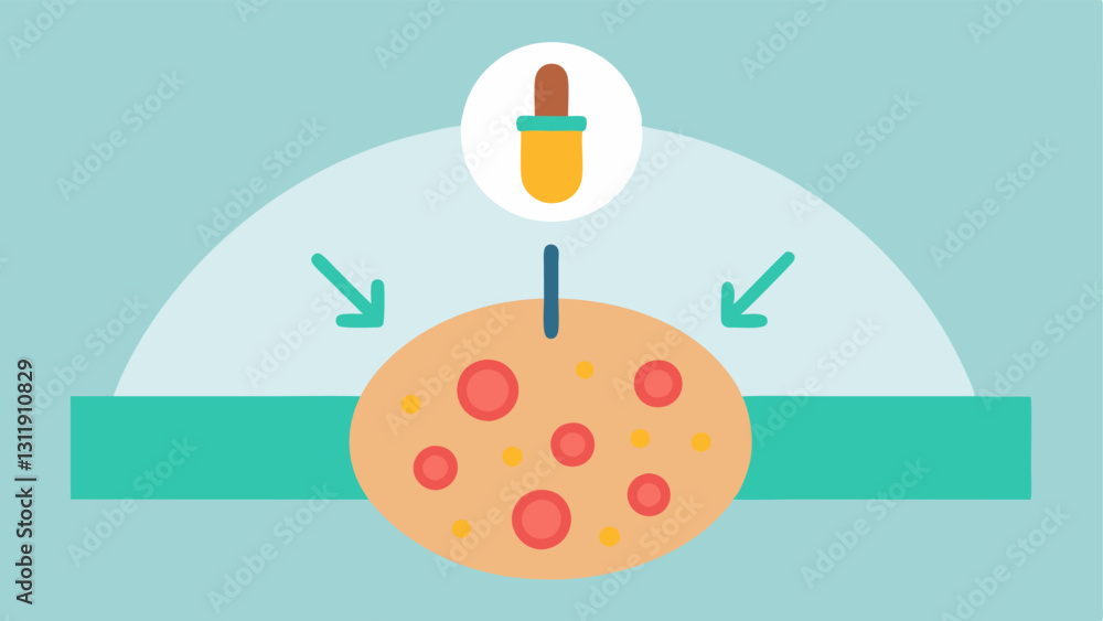 Poster skin targeting a vector showing a targeted application of exosomes on areas of hyperpigmentation mar