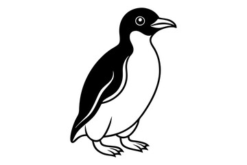 Penguin Ink Line Art