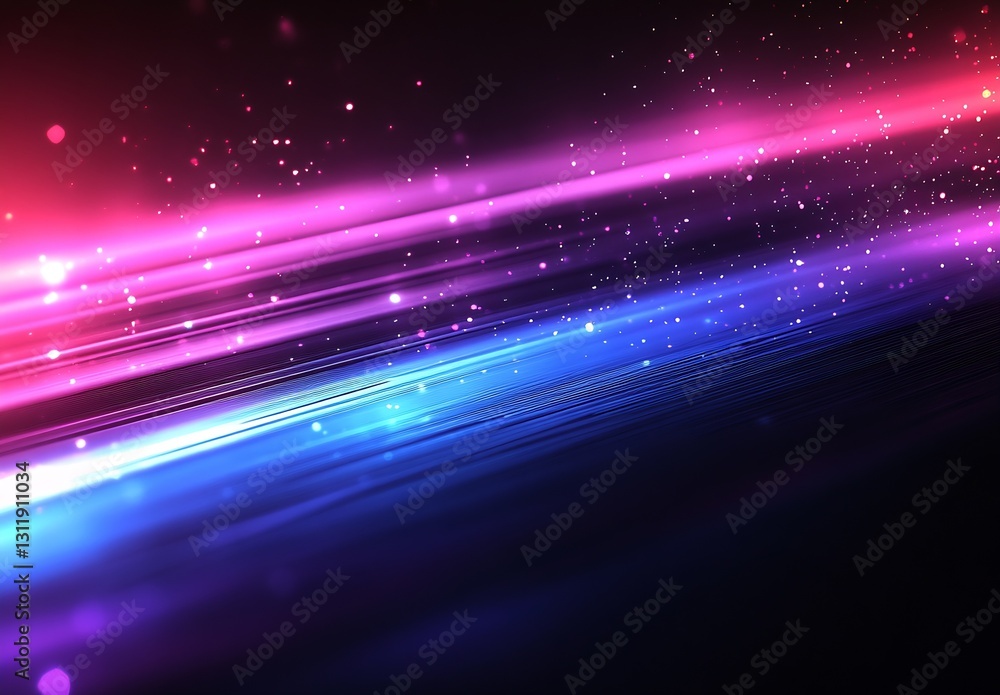 Poster streaks of bright light in pink and blue creating an energetic background scene : generative ai