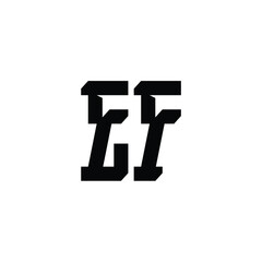 EF monogram logo design letter text name symbol monochrome logotype alphabet character simple logo