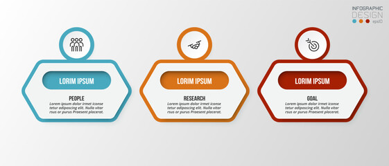 Business concept infographic template with option.
