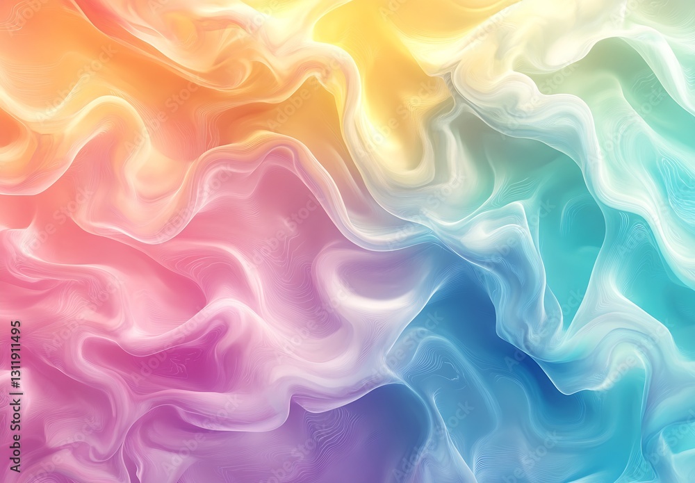Fototapete soft pastel swirls of blended colors creating an ethereal dreamlike background for various uses : ge