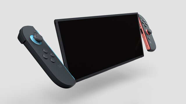 Agua Boa, Minas Gerais, Brazil - January 31, 2025 - New nintendo switch 2 with loose controls, left view