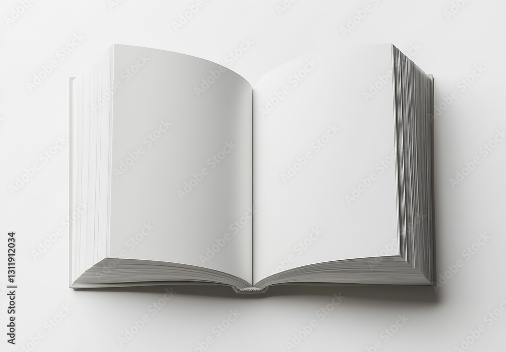 Poster blank open book ready for writing or drawing creativity : generative ai