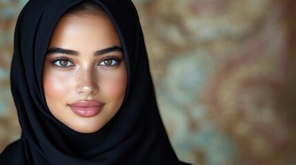 Naklejka premium Portrait of a Young Woman in a Hijab