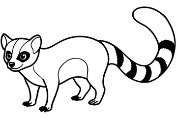 Ringtail Silhouette