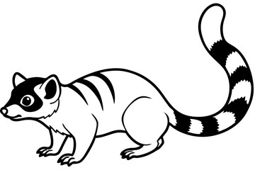 Ringtail Silhouette