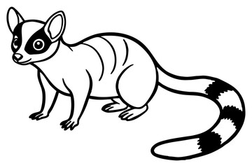 Ringtail Silhouette