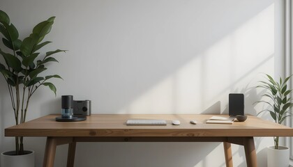 Minimalist Workspace with Blank Product Mockup