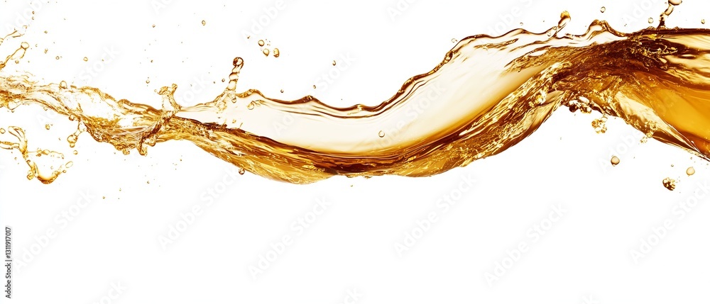 Poster dynamic splash of fresh honey colored liquid capturing motion and energy : generative ai