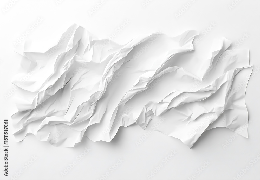 Aufkleber textured crumpled white paper background ideal for minimalist design and creative projects : generat