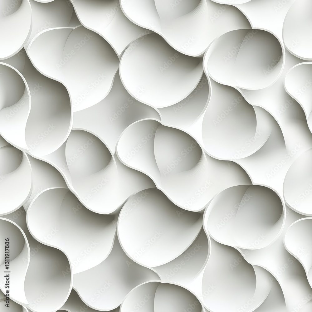 Poster seamless clean white background featuring playful circles in various sizes creating a fun and dynami
