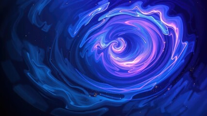 Mysterious vortex swirls amidst a tapestry of iridescent blue and purple hues, with subtle hints of gold glittering like stardust in the darkness, shimmering, cosmic, nebula