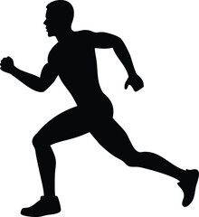 runner silhouette vector