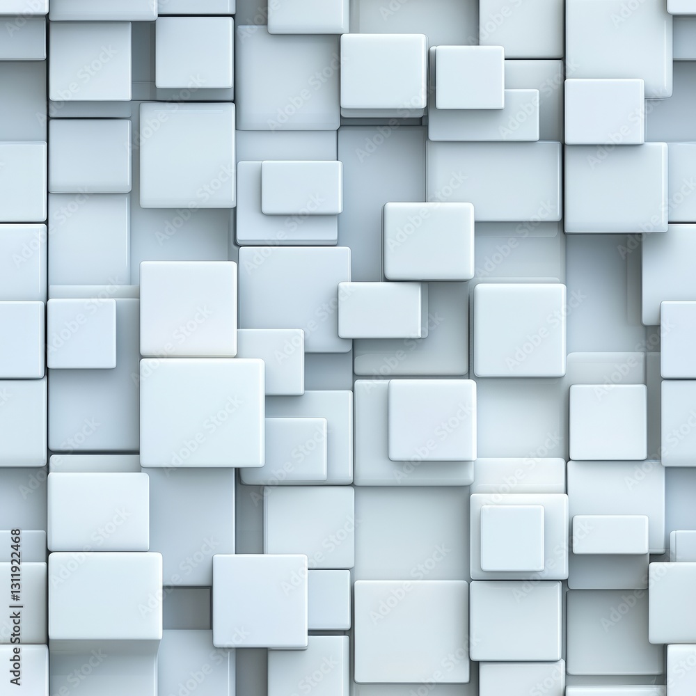 Poster seamless textured white wall featuring multiple squares creating a modern and stylish aesthetic for 