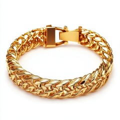 Obraz premium Elegant Gold Chain Bracelet with Unique Link Design for Fashion Lovers