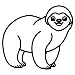 Obraz premium Simple Sloth Vector