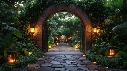 Enchanted garden archway