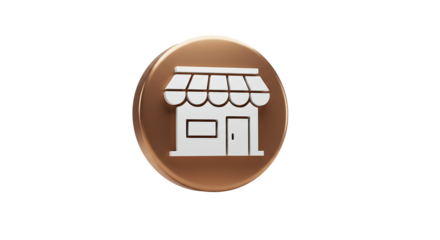 3D Business Store Icon – Modern Digital Shop Symbol