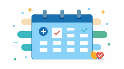 Wellness Calendar A calendar page with scheduled testing dates and health activities highlighting a structured approach to health monitoring over time.