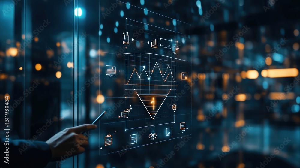 Aufkleber digital transformation: data analysis and technological advancement