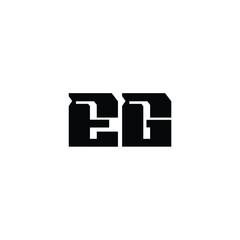 EG monogram logo design letter text name symbol monochrome logotype alphabet character simple logo