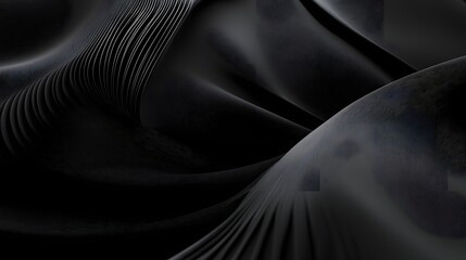 Naklejka premium Dark abstract flowing design with textured surface and subtle lines