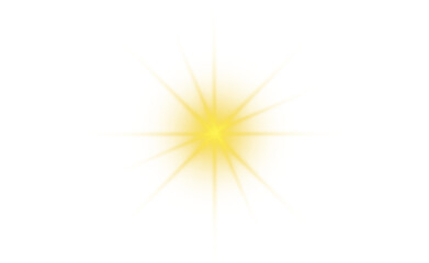 Obraz premium Sun ray glow abstract shine light effect starburst beam sunshine glowing isolated image. Lights flare, star flash light, white sun rays, png. Realistic sun rays. 