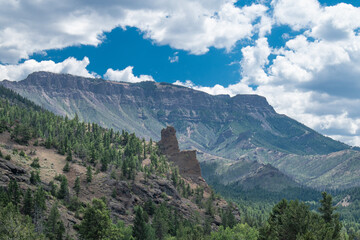 Heavily weathered volcanic deposits of the Absaroka range near Cody, Wyoming