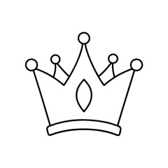 Coloring pages for kids Crown line art vector illustration 