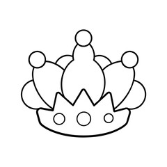 Coloring pages for kids Crown line art vector illustration  © Shahina