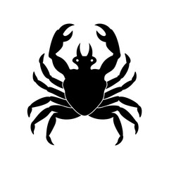 Crab wind up swimmer silhouette vector art 
