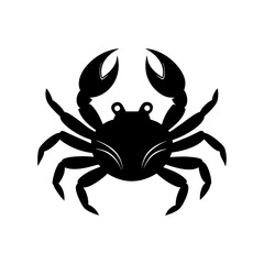 Crab wind up swimmer silhouette vector art 