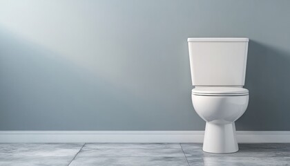 Modern bathroom interior featuring a white toilet and minimalist design elements for contemporary spaces