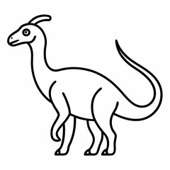 vector illustration of a cartoon dinosaur