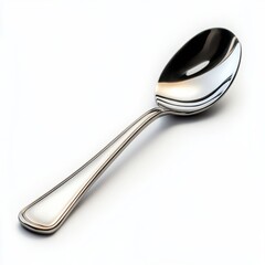 Spoon with black and silver handles on a clear white background for kitchen and dining use
