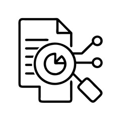 data collection icon, data collection line art - simple line art of data collection, perfect for data collection logos and icons