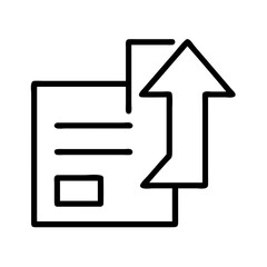 data export icon, data export line art - simple line art of data export, perfect for data export logos and icons