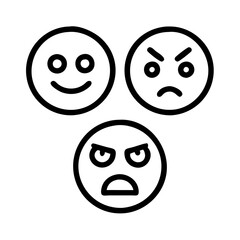 emoji reactions icon, emoji reactions line art - simple line art of emoji reactions, perfect for emoji reactions logos and icons