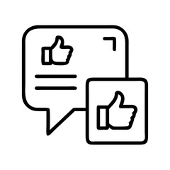 Obraz premium feedback icon, feedback line art - simple line art of feedback, perfect for feedback logos and icons