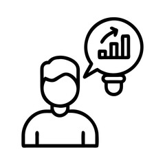 Fototapeta premium insights icon, insights line art - simple line art of insights, perfect for insights logos and icons