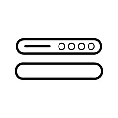 progress bar icon, progress bar line art - simple line art of progress bar, perfect for progress bar logos and icons