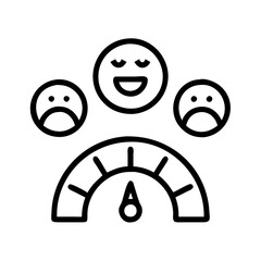 satisfaction meter icon, satisfaction meter line art - simple line art of satisfaction meter, perfect for satisfaction meter logos and icons