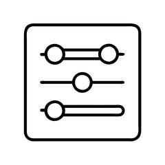 slider icon, slider line art - simple line art of slider, perfect for slider logos and icons