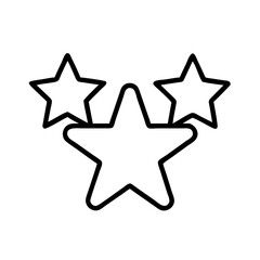 star rating icon, star rating line art - simple line art of star rating, perfect for star rating logos and icons