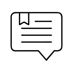 text box icon, text box line art - simple line art of text box, perfect for text box logos and icons